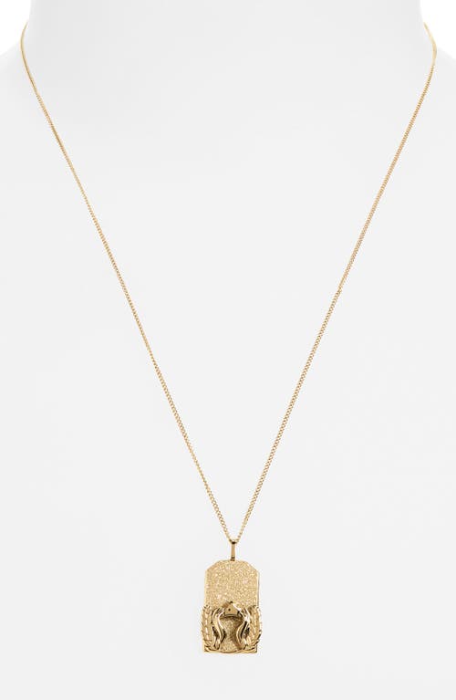 Jenny Bird Zodiac Pendant Necklace In Gold - Virgo