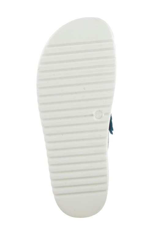 Flexus By Spring Step Bayview Floral Appliquè Sandal In Sky Blue