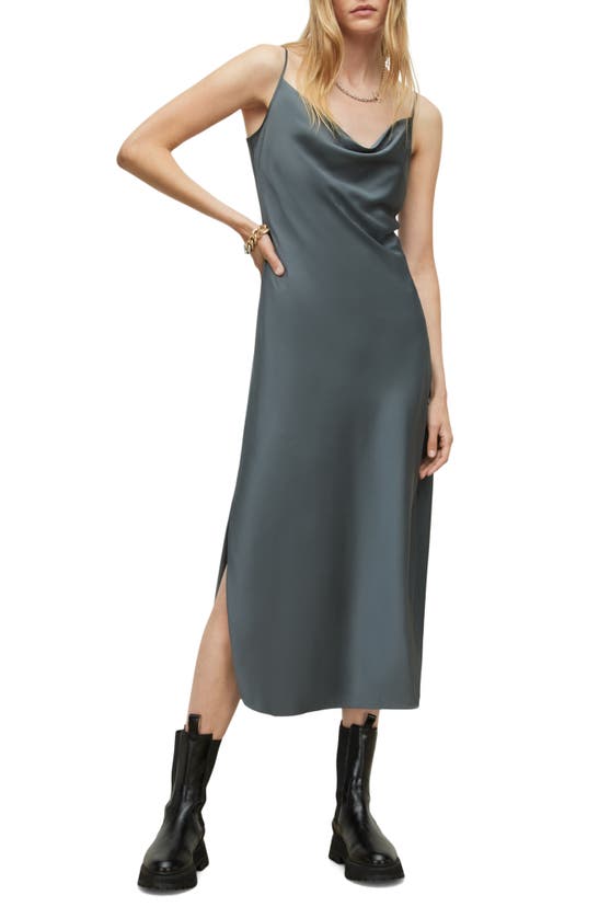 Allsaints Hadley Slipdress In Washed Grey