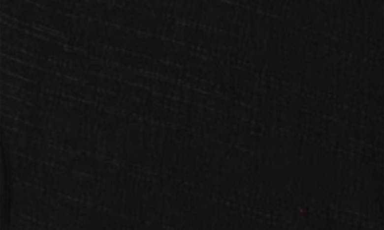 Max Studio Textured Side Gather Top In Black