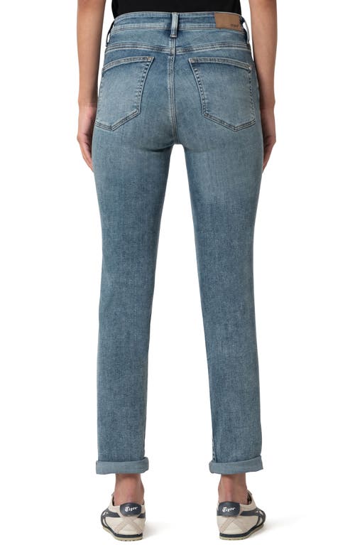 Mavi Jeans Kathleen High Waist Cuffed Slim Straight Leg Jeans In Light Used Feather Blue