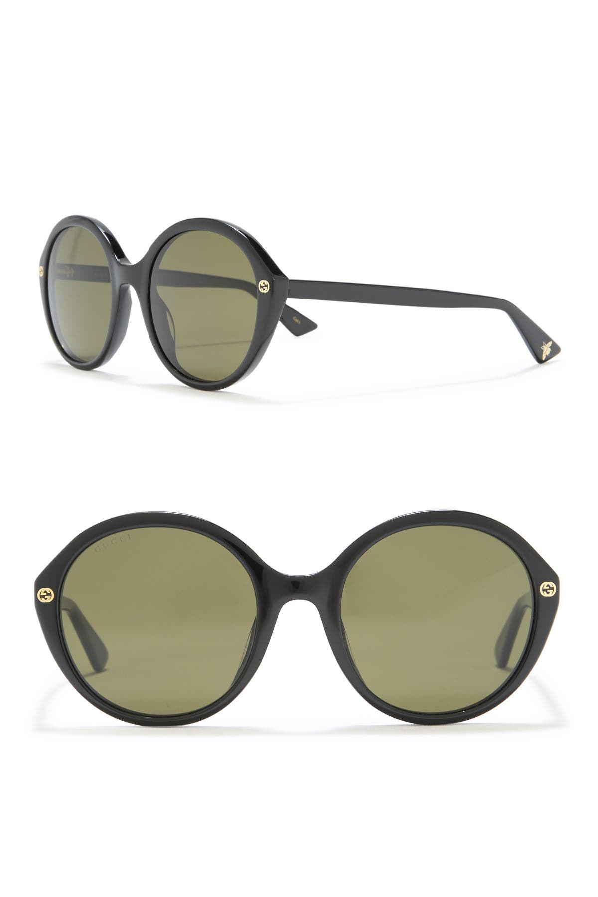 55mm oval sunglasses gucci