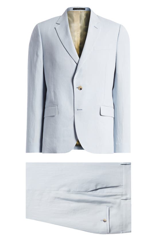 Shop Paul Smith Tailored Fit Solid Linen Suit In Cobalt