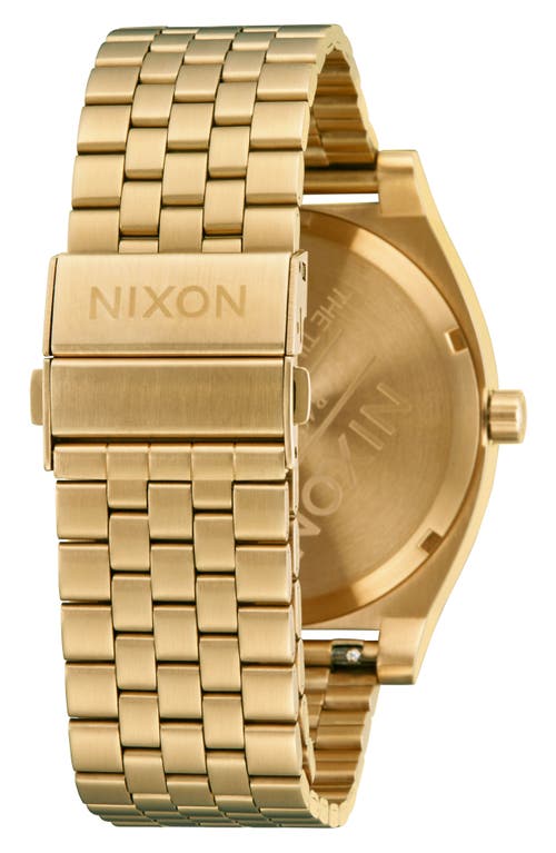 Shop Nixon Time Teller Solar Bracelet Watch, 40mm In All Gold/black