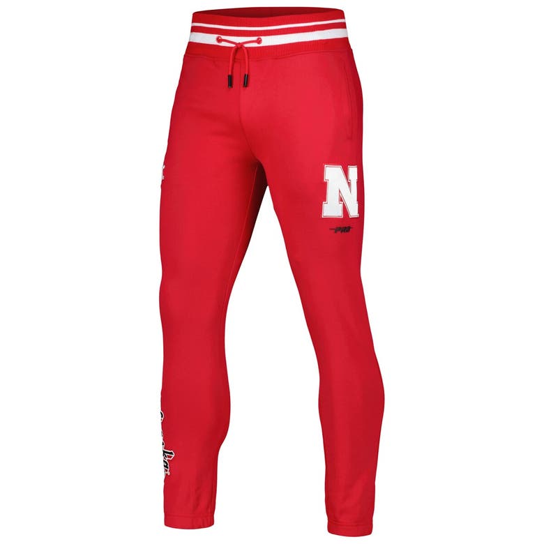Shop Pro Standard Scarlet Nebraska Huskers Script Tail Fleece Sweatpants