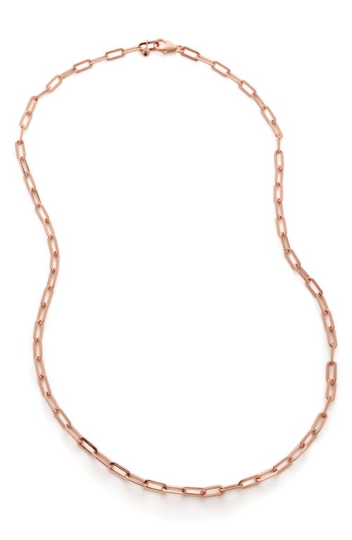 Monica Vinader Deco Paper Clip Chain Necklace in Rose Gold at Nordstrom