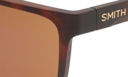 Shop Smith Riptide 61mm Polarized Sport Square Sunglasses In Matte Tortoise/brown