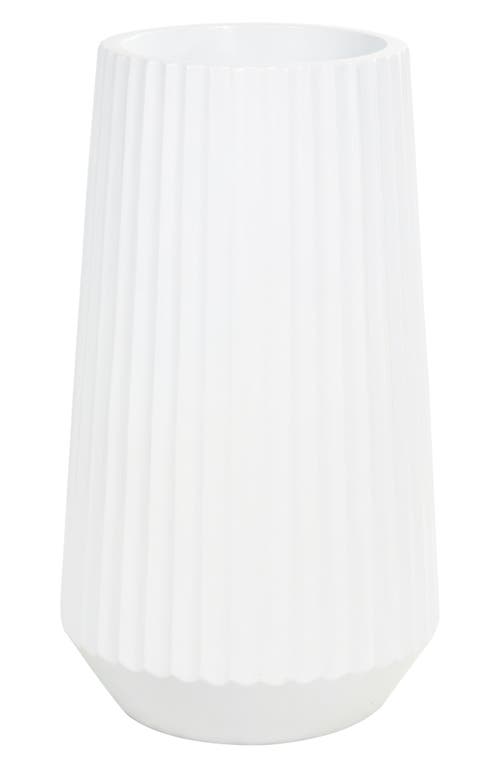 Vivian Lune Home Resin Vase In White