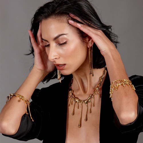 Lucy Quartermaine Multi Drop Necklace In Gold