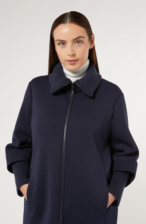 Shop Marina Rinaldi Melfi Double Jersey Jacket In Midnight Blue