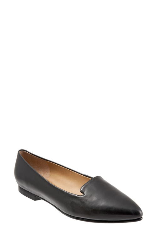 Trotters Harlowe Pointed Toe Loafer (Women) - Multiple Widths Available Black Leather at Nordstrom,