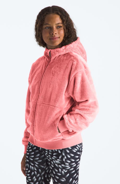 Shop The North Face Kids' Osito High Pile Fleece Full Zip Hoodie In Terracotta