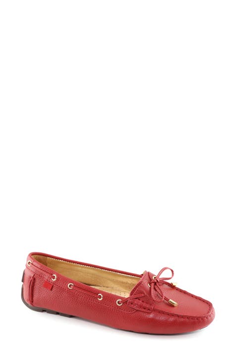 red bottom loafers womens