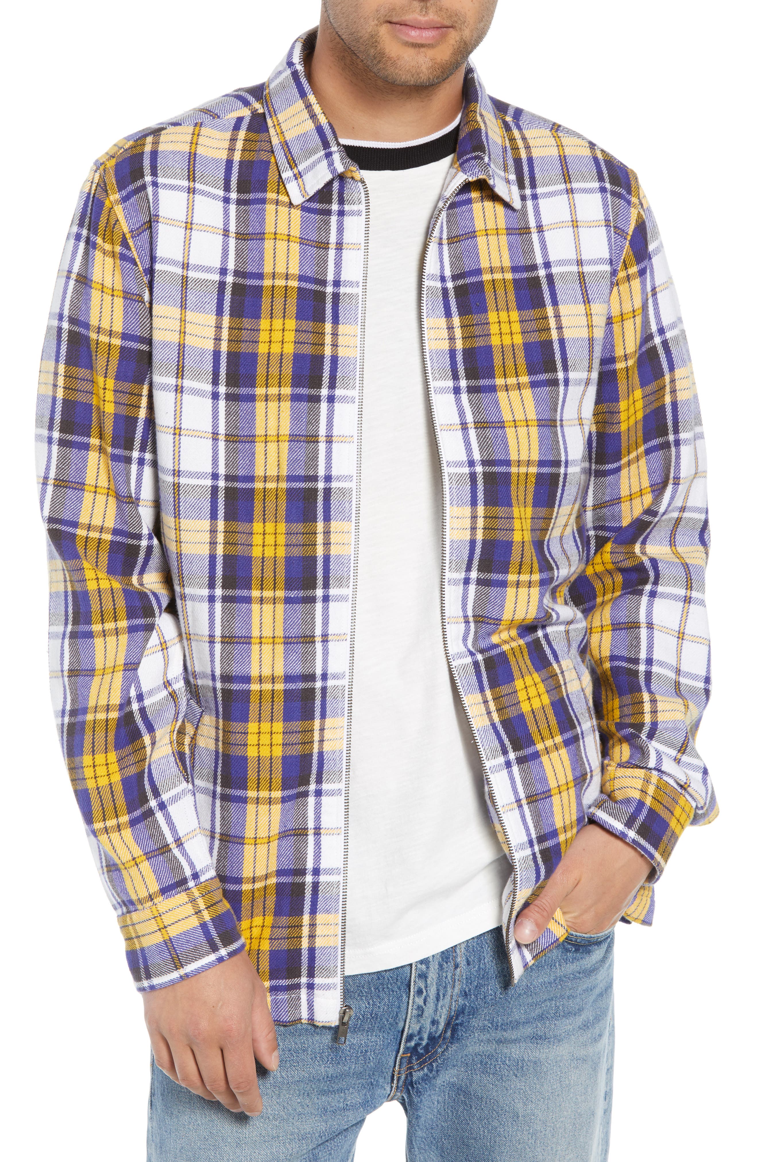 The Rail Zip Front Flannel Shirt Jacket 