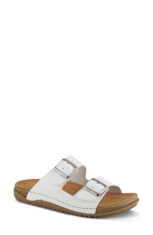 Shop Flexus By Spring Step Abbas Slide Sandal In White