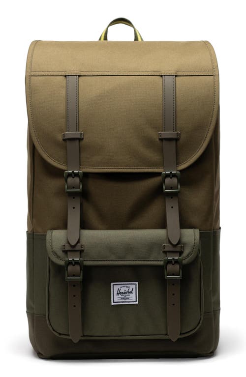 Herschel Supply Co. Little America Pro Backpack in Mazarine Blue/Black/Cayenne