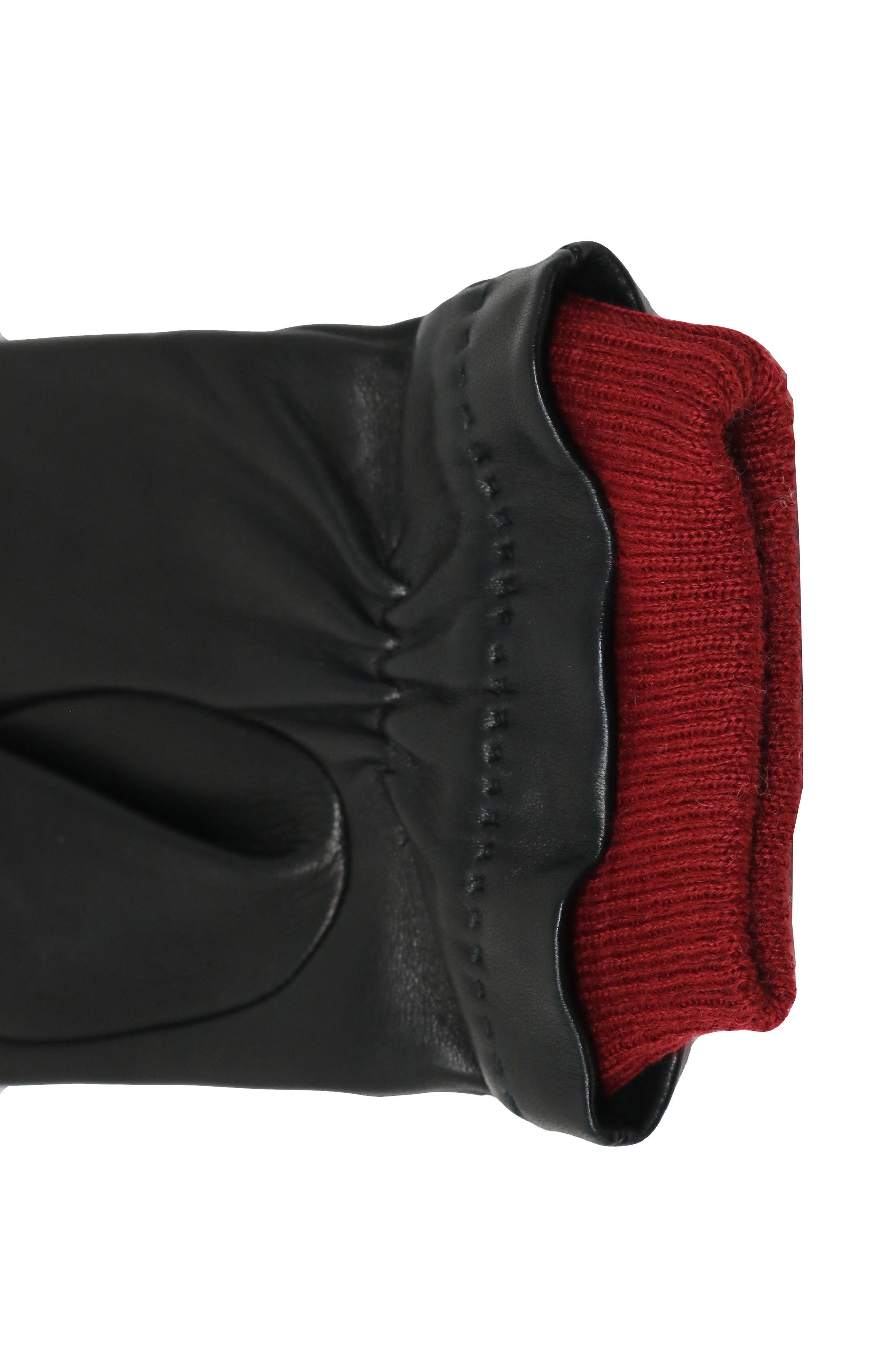 nordstrom red leather gloves