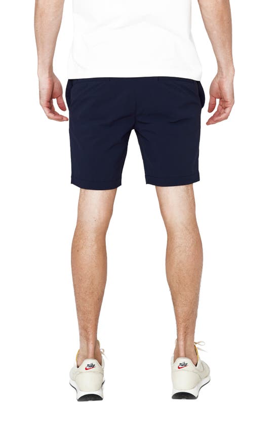 Shop Western Rise Evolution Hybrid Nylon Stretch Twill Chino Shorts In Navy