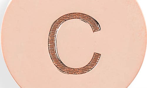 Meshmerise Initial Disc Pendant Necklace In Rose-c