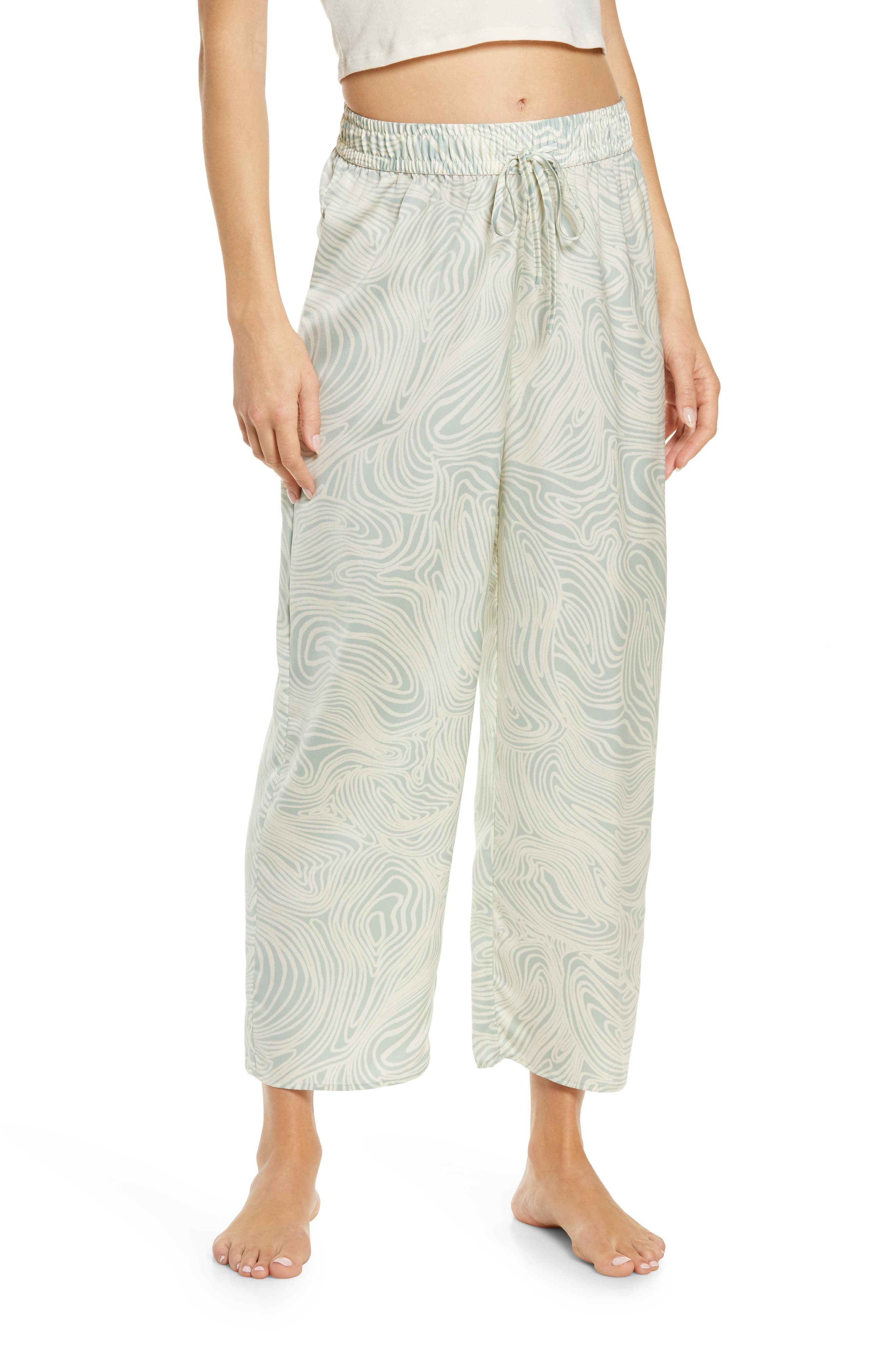 wide leg capri pajama pants