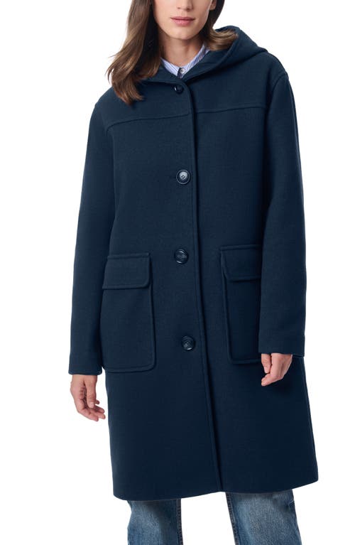 BERNARDO BERNARDO LONGLINE HOODED COAT 