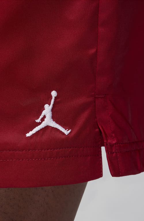 Shop Jordan Essential Poolside Drawstring Shorts In Team Red/white