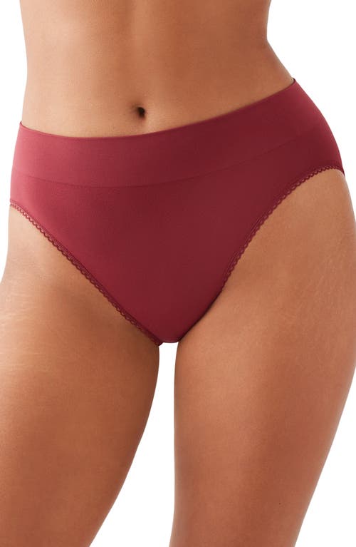 Shop Wacoal Feeling Flexible High Cut Briefs In Cordovan