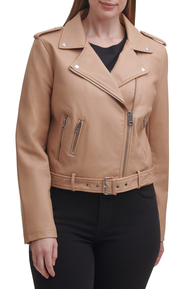 Levi's® Water Repellent Faux Leather Fashion Belted Moto Jacket | Nordstrom