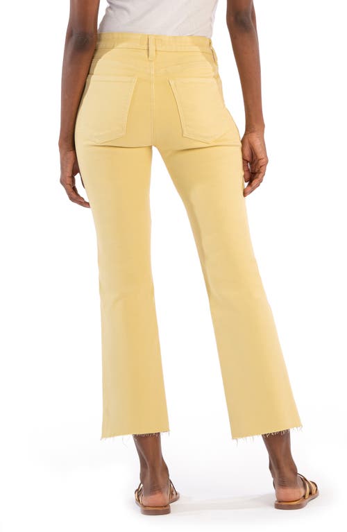 Shop Kut From The Kloth Kelsey High Waist Flare Ankle Jeans In Lemon