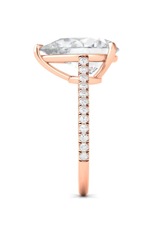 Hautecarat Everyday By Pear Cut & Pavé Lab Created Diamond 18k Gold Ring In 2.00 Ctw 18k Rose Gold