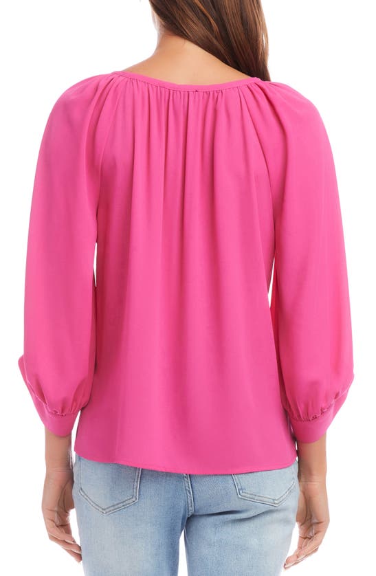 Shop Karen Kane Blouson Sleeve Top In Pink