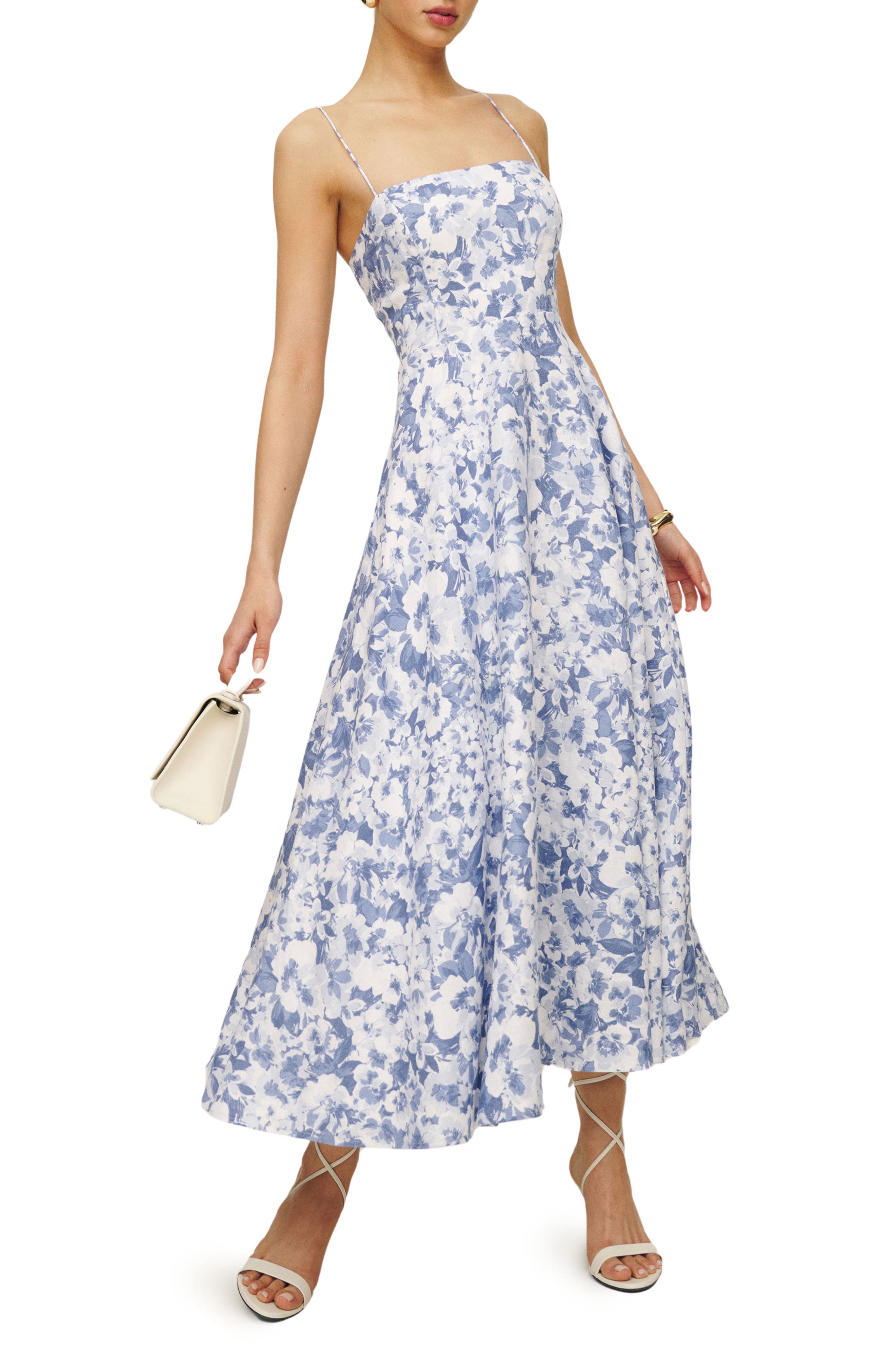 Reformation Monette Floral Linen Maxi Dress | Nordstrom