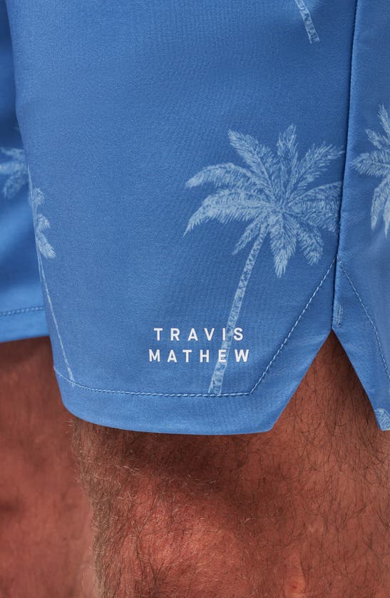 Shop Travis Mathew Travismathew Island Life Swim Trunks In Quiet Harbor