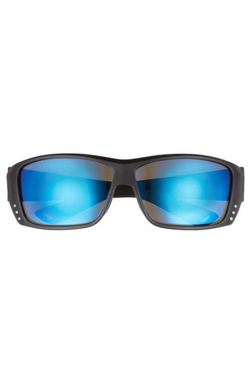 Costa Del Mar Cat Cay 60mm Polarized Sunglasses In Blackout/blue Mirror