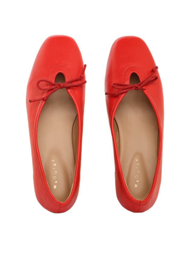 Maguire Prato Lipstick Ballerina In Red