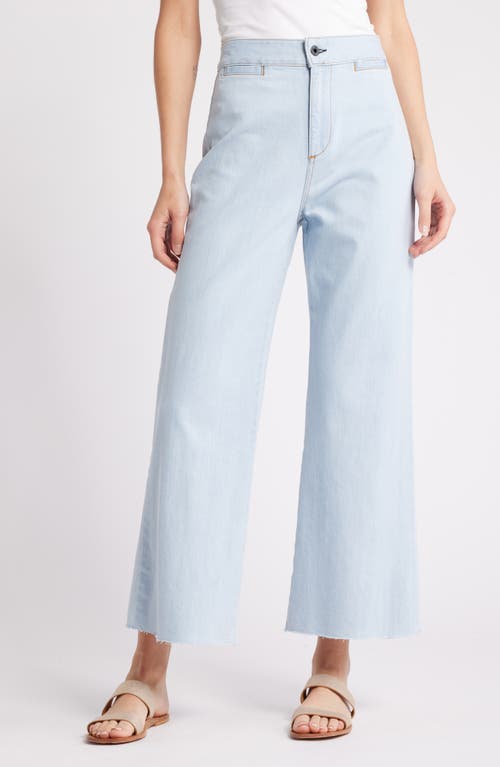 ASKK NY Brighton Raw Hem Wide Leg Jeans Bleach at Nordstrom,