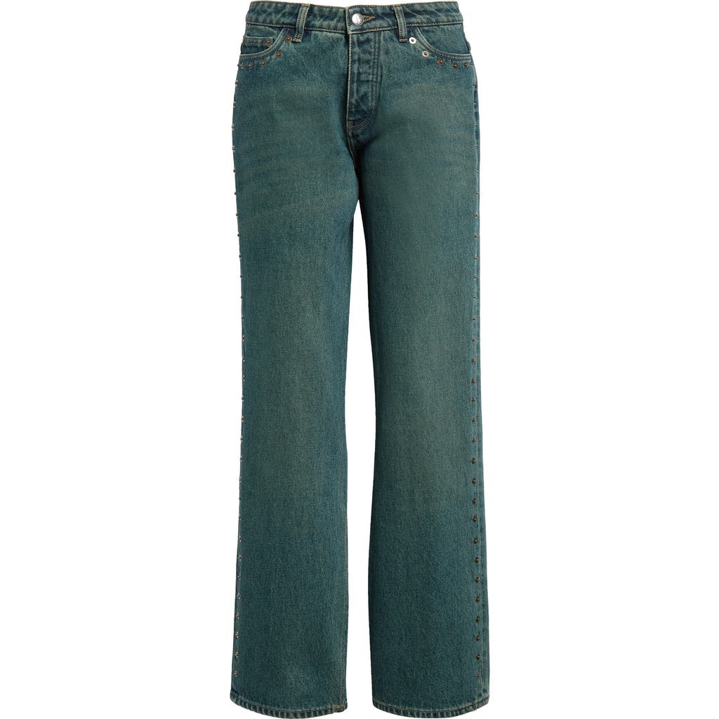 Shop Paloma Wool Crowd Rivet Studded Boyfriend Jeans In Denim