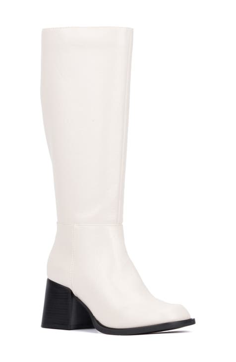 White Knee High Mid Calf Boots for Women Nordstrom Rack