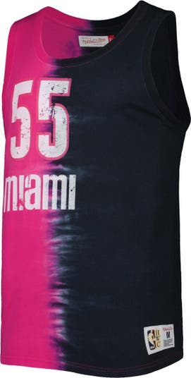 Mitchell & Ness Jason Williams Black/Pink Miami Heat Hardwood Classics Tie-Dye Name & Number Tank to Black,Pink