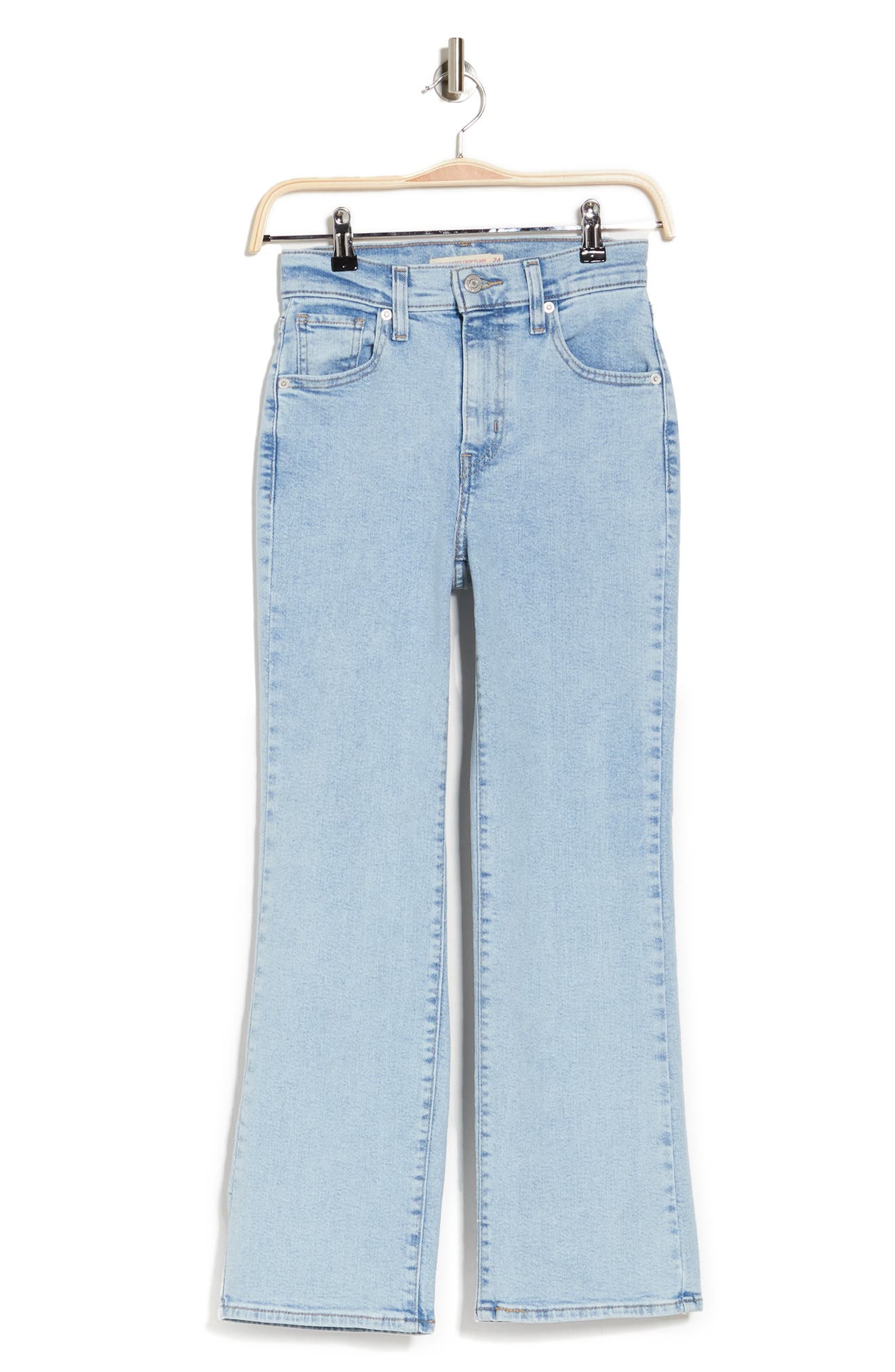 levis high waisted cropped flare jeans