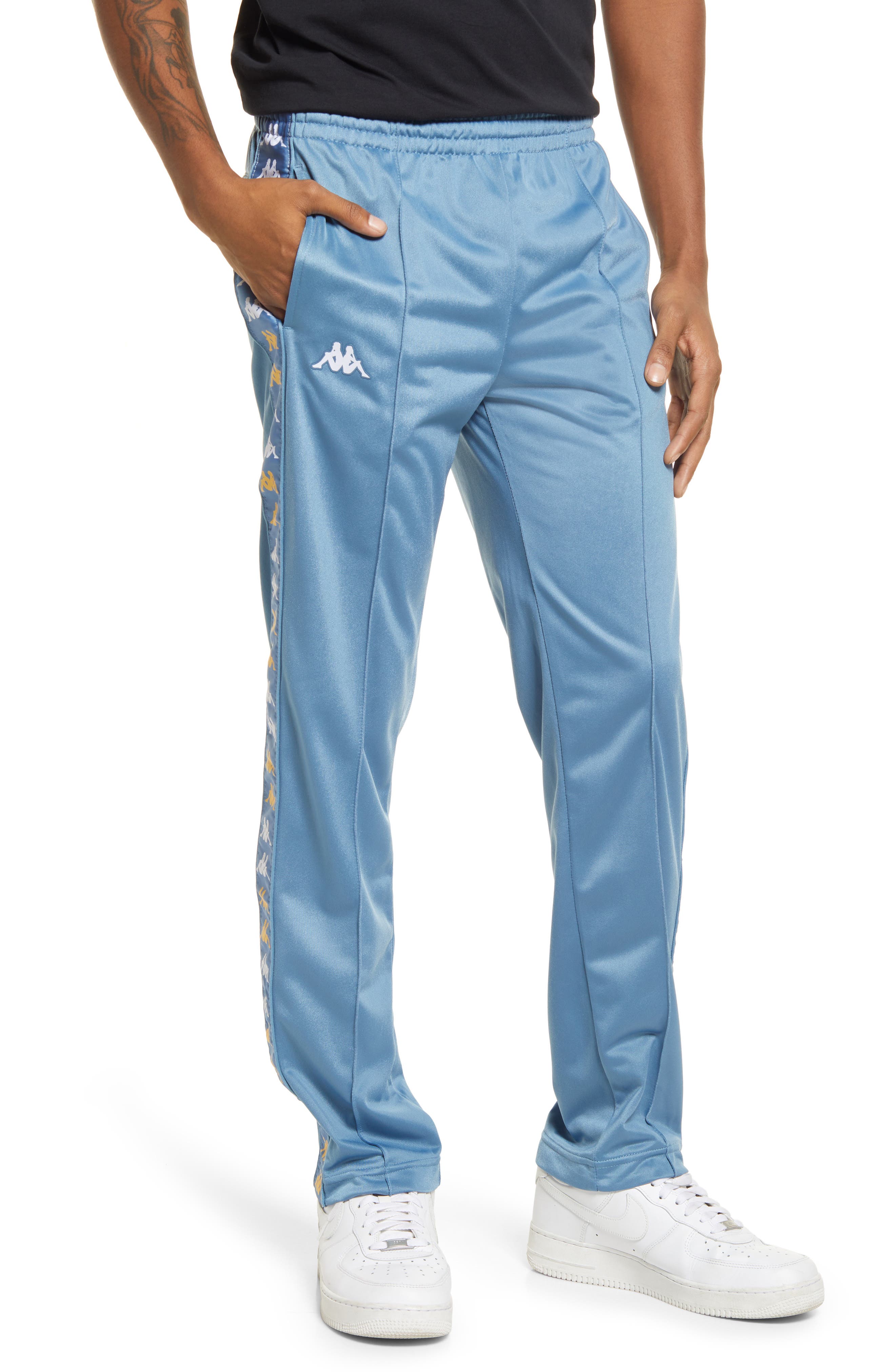 Kappa Men's 222 Banda Astoriazzin Track Pants in Blue Steel-Yellow-Bright White at Nordstrom, Size Large