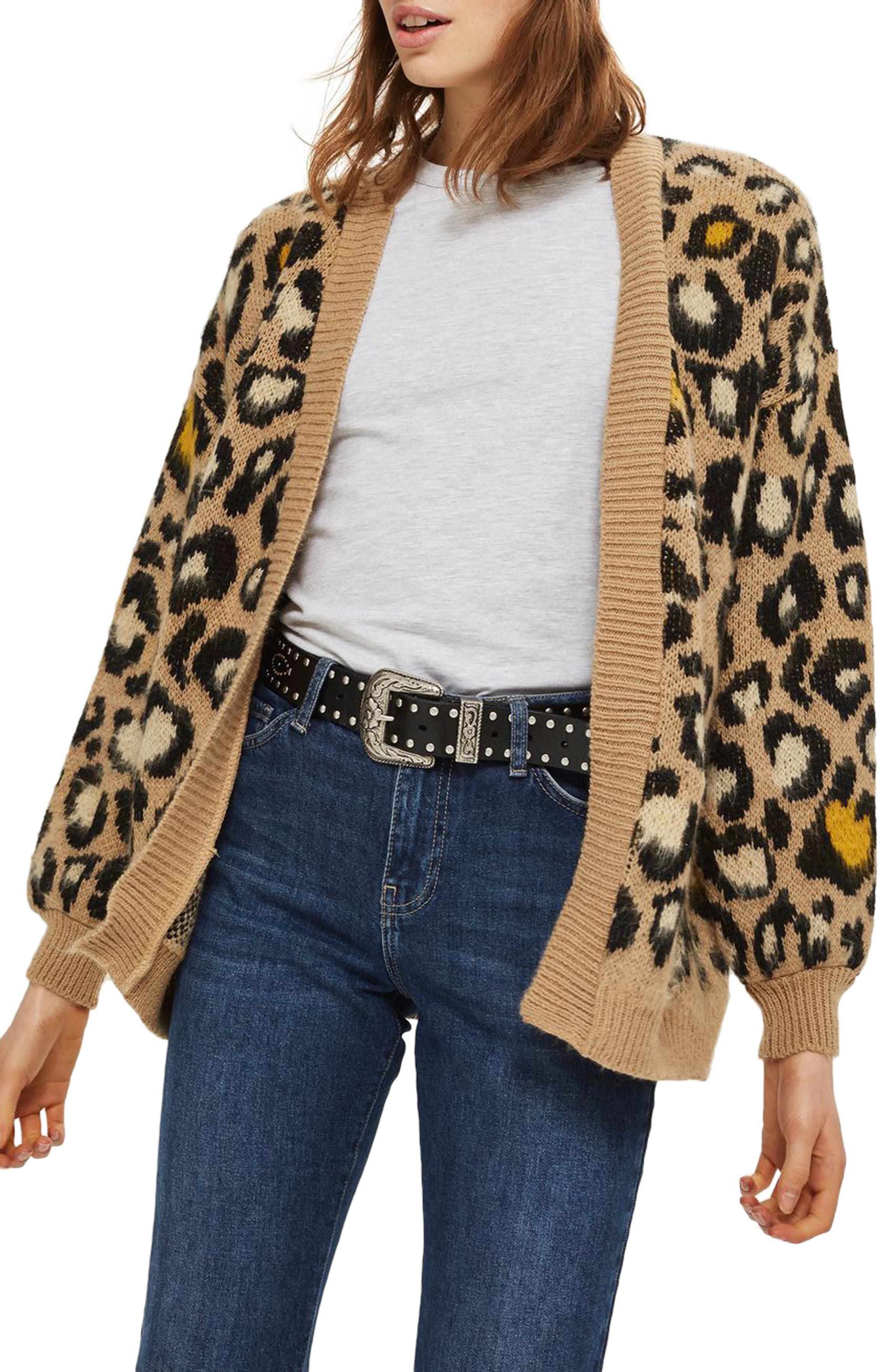 Topshop leopard print sweatshirt Clearance