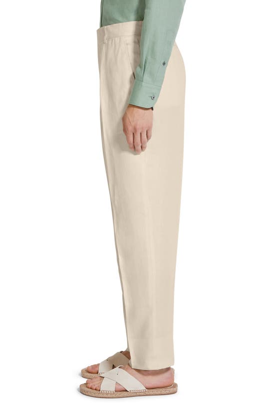 Shop Zegna Oasi Linen Trousers In Iuta Beige