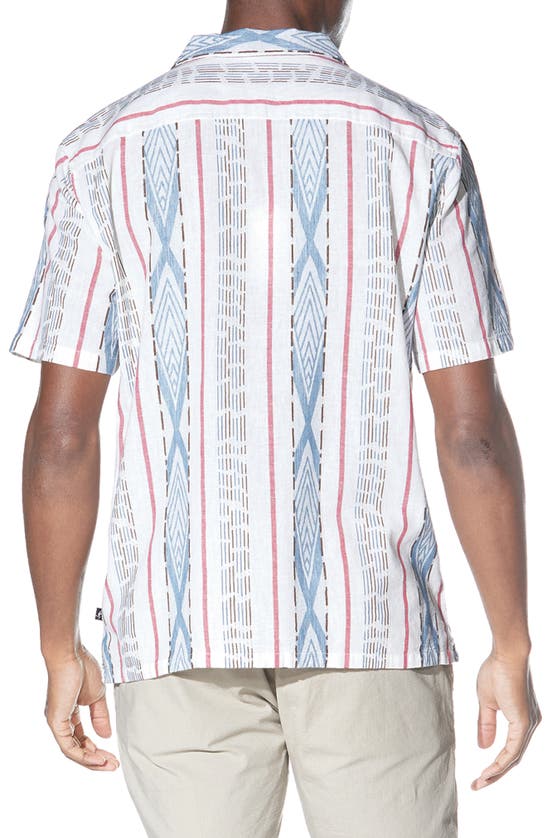 Shop Civil Society Stripe Print Resort Shirt In Parchment