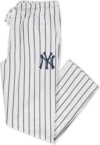 Men's Chicago White Sox Concepts Sport White/Navy Logo Vigor Pinstripe Pants