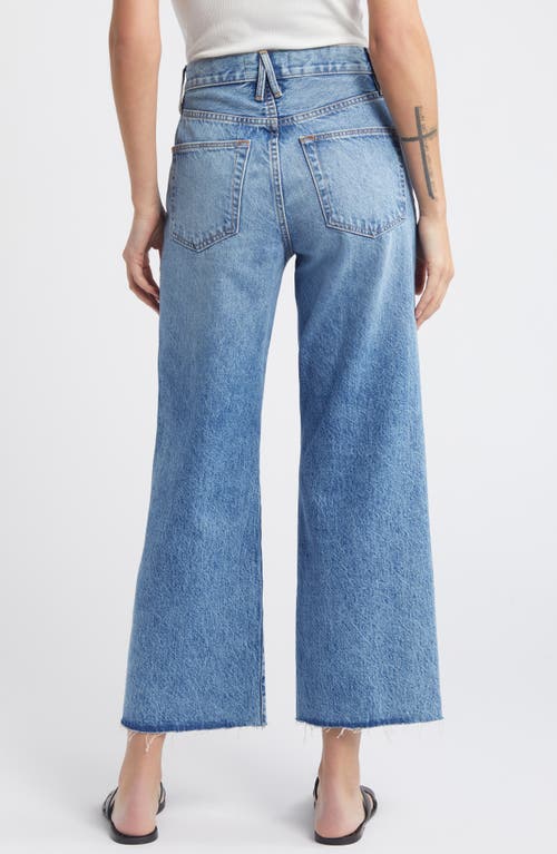 Slvrlake Grace Raw Hem High Waist Crop Wide Leg Jeans In Lightning Strikes