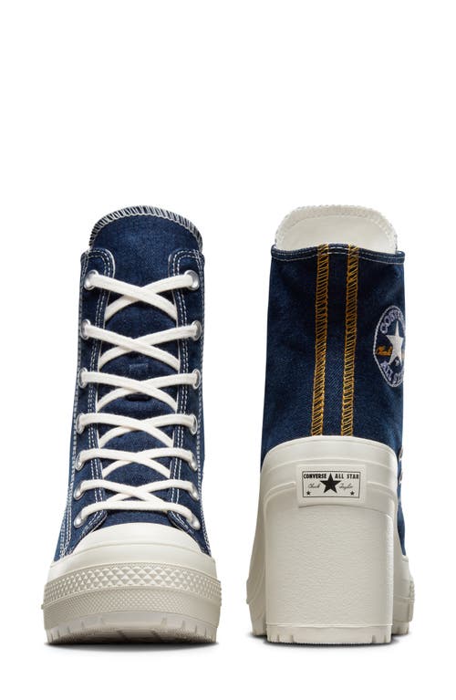 Shop Converse Chuck 70 De Luxe Block Heel Sneaker In Navy/egret/golden Sundial