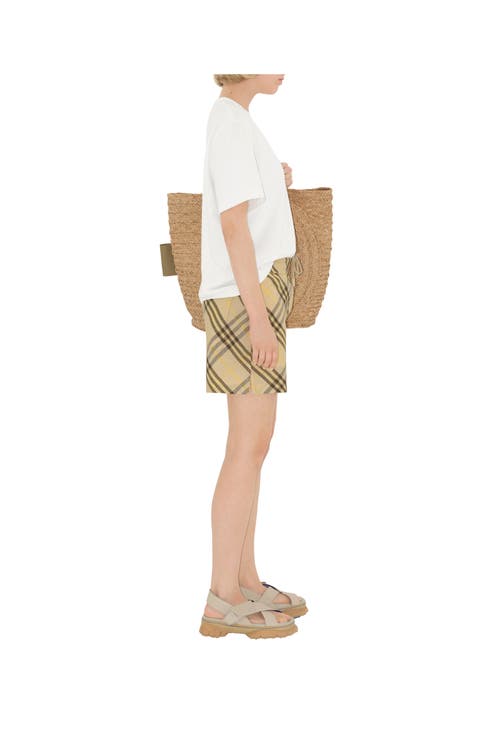 Burberry Drawstring Casual Shorts In Wheat