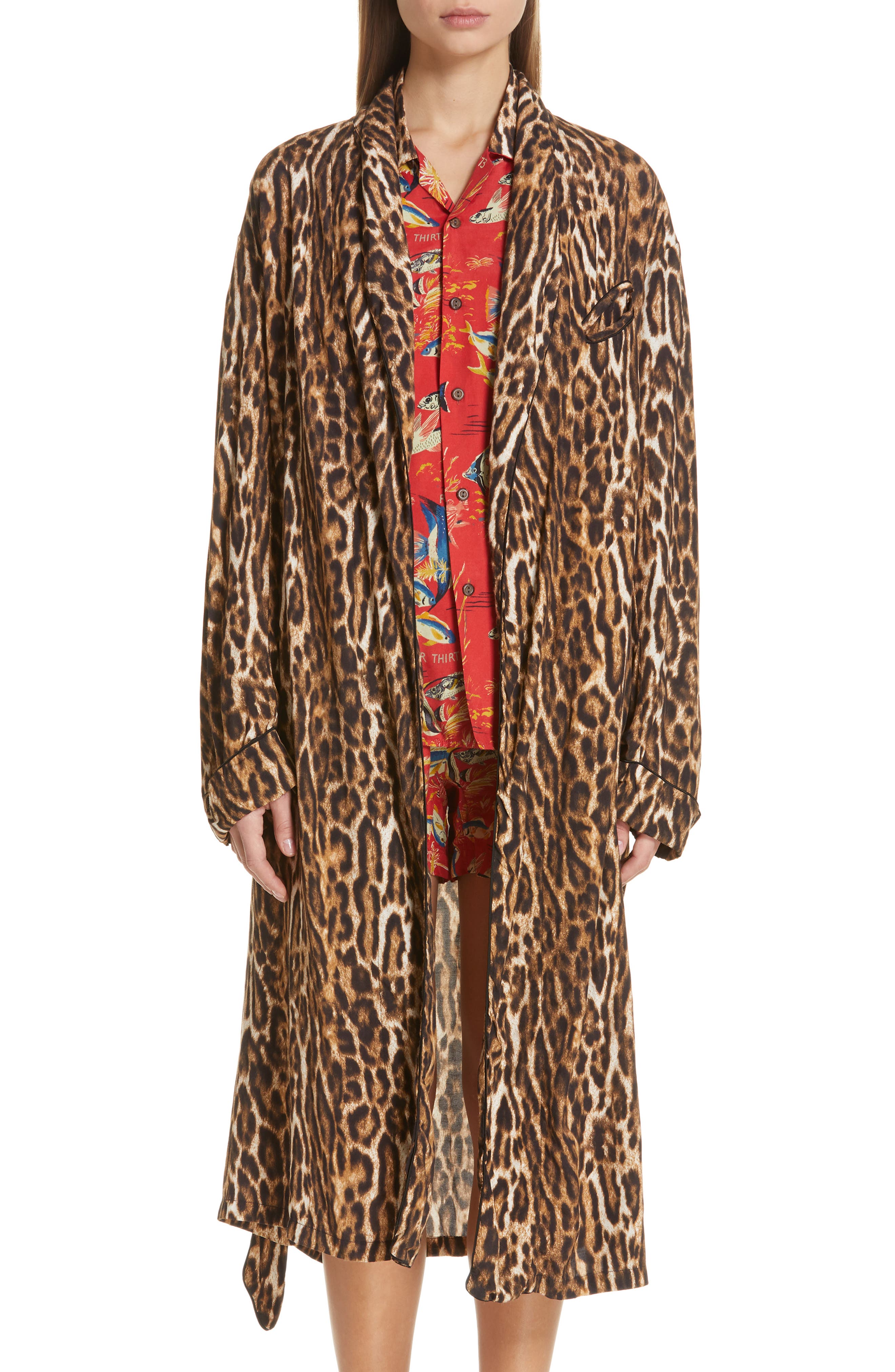 leopard print smoking jacket