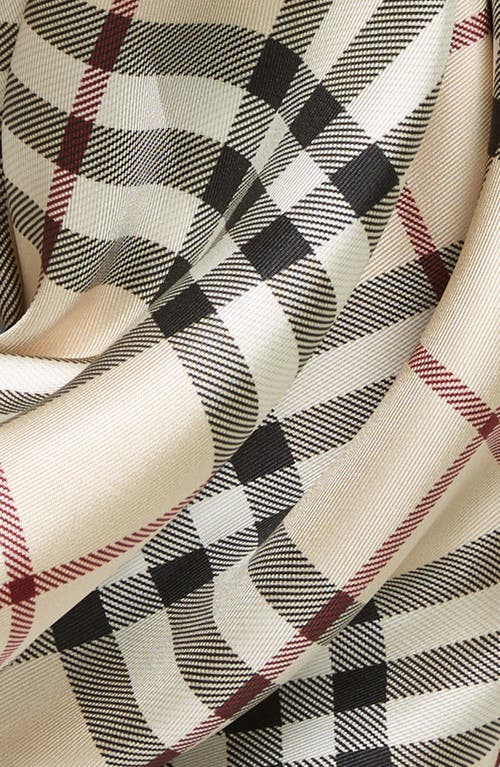 Burberry Silk Check Scarf Accessories In Stone